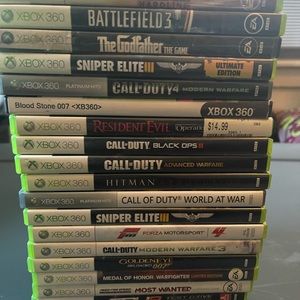 26 XBox Games Bundle or Buy Single Game for 5.00 or Two Dish Games for 10.00
